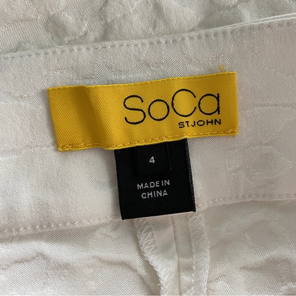 SoCa by St. John Cream White Cropped Pants size 4 - Picture 4 of 11